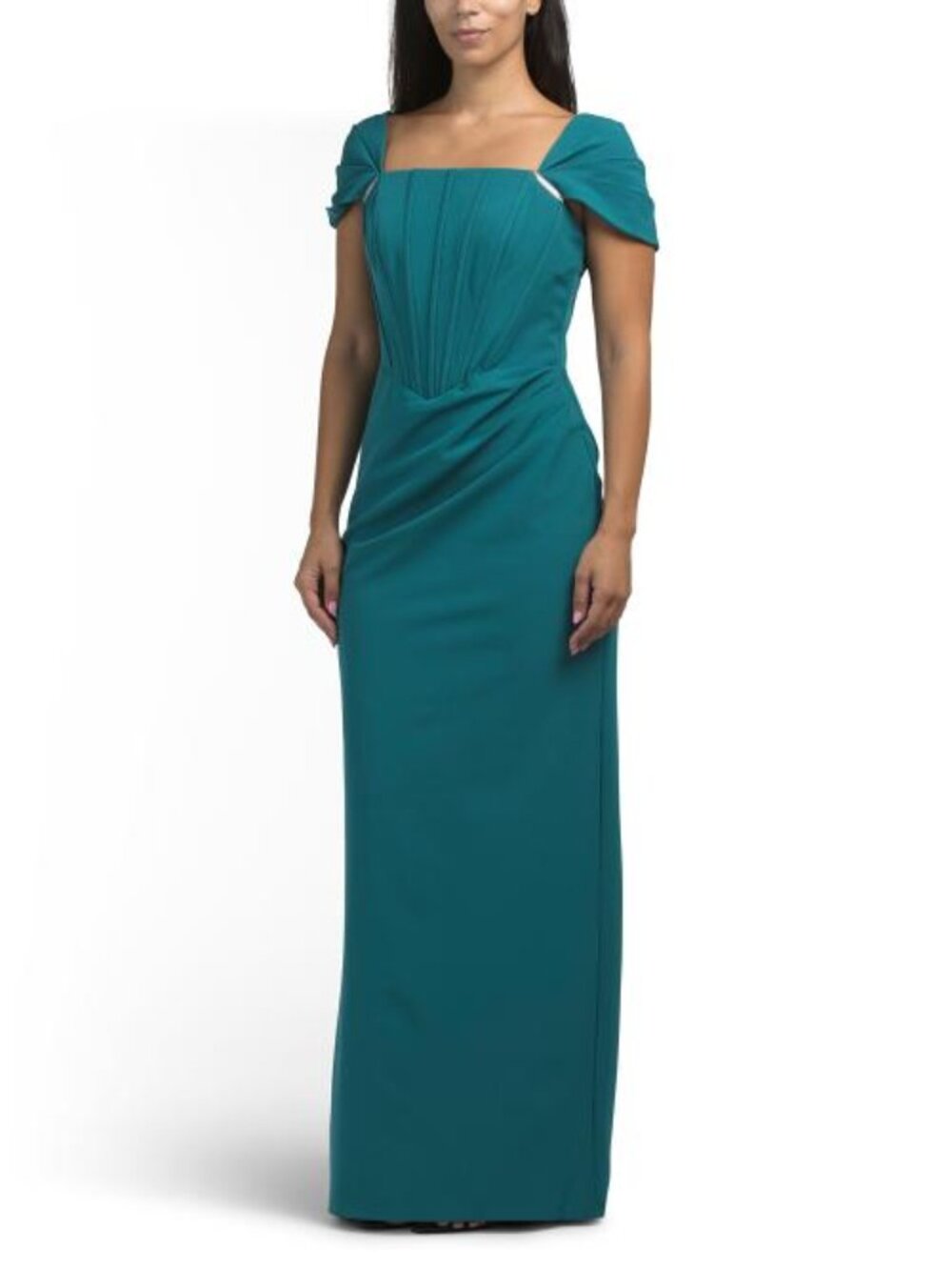 OLEG CASSINI Cap Sleeve Gown